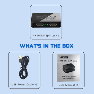 SYONG HDMI Splitter 1 in 2 Out 4K HDMI Splitter Duplikat/Spiegel bildschirm 1 Quelle Erweitern Sie auf 2 Anzeigegeräte für TV, Spiel, PC