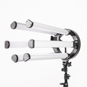 <strong>High</strong> Quality Warm Cool LED Tripod Stand Star Bar Lamp Ring <strong>Light</strong> with 6 Tubes LED for Camera Photo Studio - Product Image 1