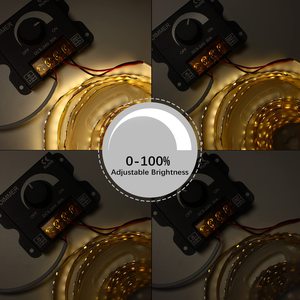 DC 5V-24V 30A PWM диммер с ручкой для регулировки яркости, металлический корпус светодиодный свет с диммером (один цвет) - Product Image 6