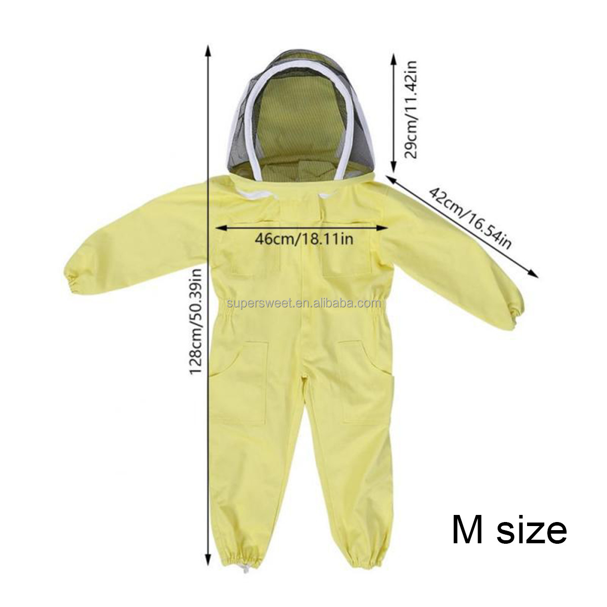 Apiculture Vented Beekeeping Clothing Suits ventilated Cotton Child Size Bee Suit Kids with Round Veil