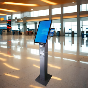 Quiosco de pago con pantalla táctil Terminal de autopedido de 32 pulgadas con aceptador de efectivo para restaurantes - Product Image 1