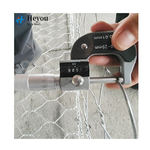 2.7mm zincato 80x100mm scatola di gabbio in PVC-rivestito materasso gabbia in pietra esagonale maglia muro di sostegno per la protezione della riva del fiume - Product Image 1