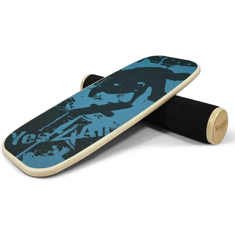 ไม้ Roller โยคะสมดุลแผ่นบิดฟิตเนส Surf Balance Board ปรับได้ Stoppers