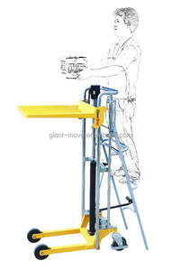 Vendita calda 200kg 400kg di carico di sollevamento portatile Stacker Mini piccola mano manuale piattaforma Stacker - Product Image 4