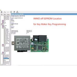 IMMO off EEPROM Location Software für Key Maker Key Programming Original zulässiger Transponder Daten standort Anzahl der Tasten anzeigen - Product Image 1