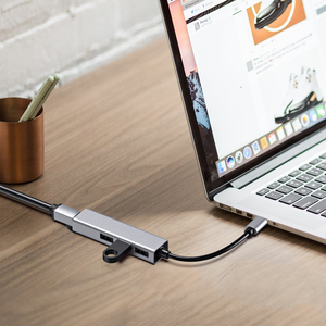 Hub 4 in 1 tipo C USB C a Gigabit Ethernet RJ45 adattatore LAN per PC Usb Hub 3.0 con adattatore di alimentazione - Product Image 1