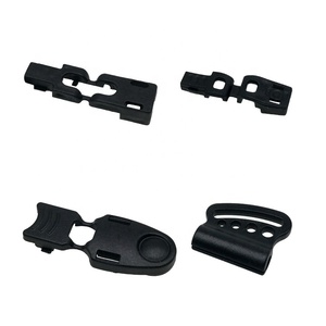 Moldeado por inyección personalizado de plástico PP, nailon, Color negro, cordón elástico, tope de cuerda, cierre final de cable, venta al por mayor - Product Image 1