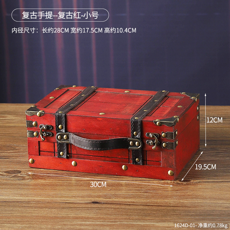 1624D-01 Sac à main rétro - Rouge rétro - Petite taille 37