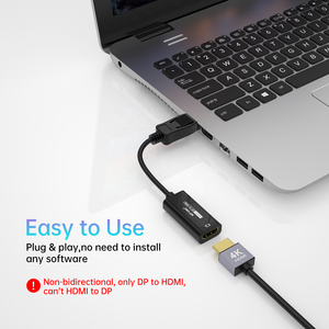 2023新设计4K 60hz Displayport至HDMI适配器，MT-VIKI 26厘米定制DP至HDMI转换器电缆 - Product Image 2