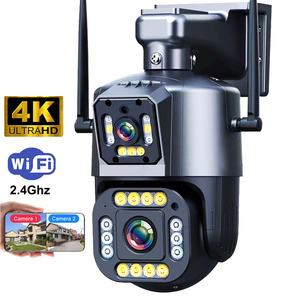 8mp无线网络摄像机Wifi户外闭路电视Ptz智能2镜头家庭安全摄像机ipc360家庭移动远程监控网络摄像机 - Product Image 1