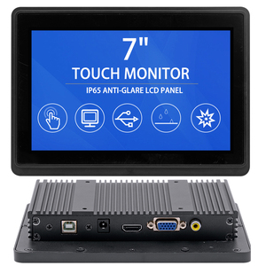 Computadora industrial de Marco abierto Wintouch de 7 "con diseño sin ventilador y panel de pantalla táctil de entrada de voltaje amplio - Product Image 1