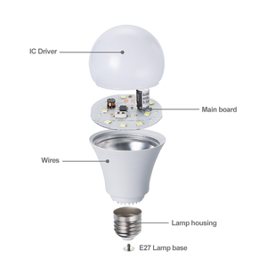<strong>E27</strong> 12 and 15 Watt <strong>LED</strong> Bulb With B22 Base &amp; Remote Control 6500K Color Temperature for Residential &amp; Warehouse Lighting - Product Image 3