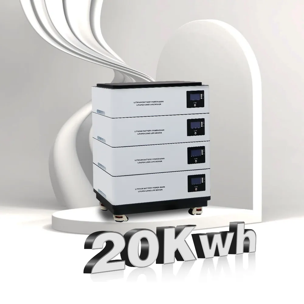 모듈식 랙 48v 100ah 200ah Lifepo4 10kwh 20kwh 태양 에너지 스택 가능 51.2v 리튬 이온 배터리