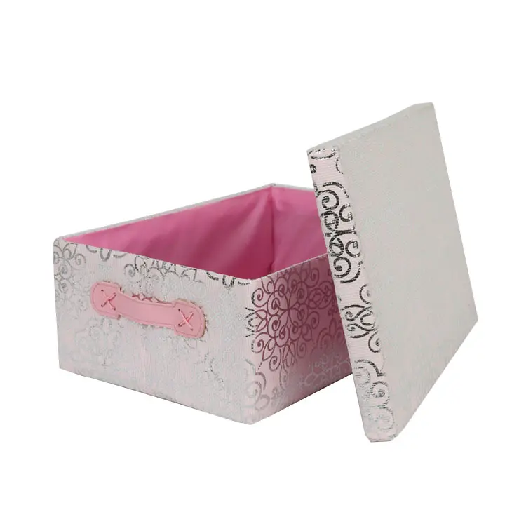 กล่องเก็บของทรงสี่เหลี่ยมพร้อมฝาปิด,ถังขยะกระดาษของเล่นทอผ้ากล่องเก็บของใช้ในโรงงานตามสั่ง