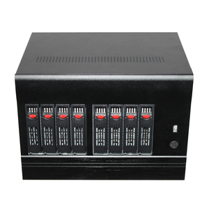 Caja de servidor IPFS Mini ITX NAS al por mayor con 8 bahías intercambiables en caliente aleación de aluminio y plástico ATX factor de forma ventilador almacenamiento de datos de respaldo - Product Image 4