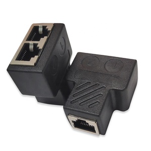 RJ45 Coupler Network Ethernet Head Lan Cable 1 to 2 Female RJ45 Extender Plug Network Connector Splitter <strong>Adapter</strong> - Product Image 5
