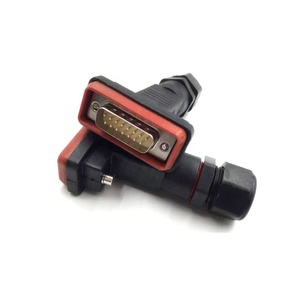 YXY-conector macho y hembra impermeable IP67 DB9 DB15 DB26 d-sub 9 15 25 26 Pin, negro + rojo - Product Image 2