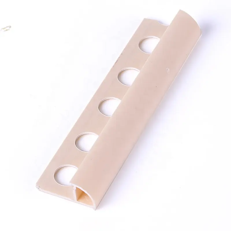 Güzel renk popüler tasarım ücretsiz örnek ürün plastik yapı aksesuarı PVC oval kenar kiremit döşeme yuvarlak yakın tip profil