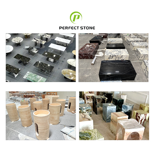 Tùy chỉnh travertine thủ quỹ quầy sang trọng đá tự nhiên tiếp nhận bàn cho bán lẻ thương mại không gian - Product Image 5
