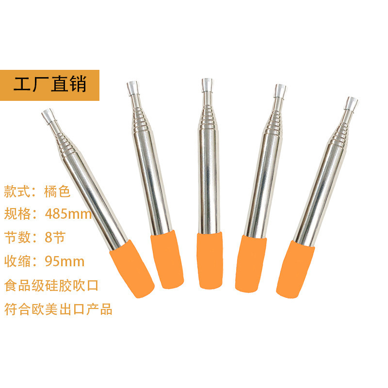 Sifflet à 8 sections avec embout orange de 485 mm