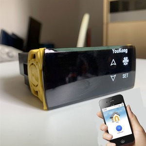Pantalla LCD Digital Tuya Wifi, controlador de temperatura de termostato inteligente para refrigerador, coche, CA, 2 unidades