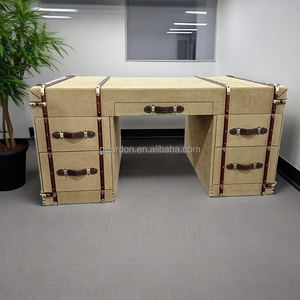 Tom <span class=keywords><strong>Richards</strong></span> Thiết Kế Công Nghiệp Phong Cách Cổ Thân Cây Du Lịch Văn Phòng Cổ Điển Bàn Với Ngăn Kéo - Product Image 1