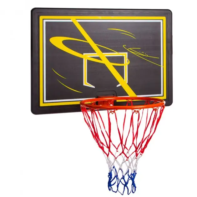 Tablero trasero de vidrio templado estándar más vendido, montaje en pared, aro de baloncesto, equipo de cancha con soporte