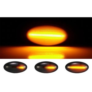 Dynamic <strong>LED</strong> Side Marker Indicator Kit Smoke Lens Peugeot 1007 107 206 207 307 407 607 Citroen C1 <strong>C2</strong> C3 C5 C6 - Cars and - Product Image 3