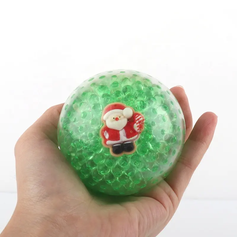ซูเปอร์สตาร์จัมโบ้สีสันน้ำลูกปัดบีบอยู่ไม่สุขประสาทสัมผัสความเครียดลูกบอล TPR ลูกบอลนุ่มสำหรับเด็กของขวัญคริสต์มาส