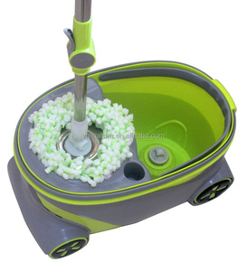 Esfregão giratório mágico com 4 rodas, esfregão de rotação fácil 360 com refil de tecido - Product Image 3