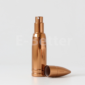 E-Better豪华火箭形状粉色碳粉瓶10毫升金属玫瑰金铝细雾喷雾瓶