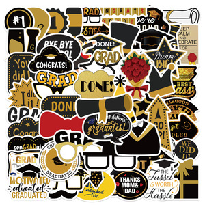 Nova Temporada de Graduação Graffiti Adesivo Decorativo Personalizado Die Cut Adesivos Bagagem Notebook Diy Impermeável Die Cut Vinyl Adesivos
