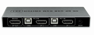 DisplayPort KVM Switch 2 Port Dual DP Monitor 4K60hzとAudio USB DP 1.2 USB Keyboard Mouse KVM HubためPC DELL HP Laptop - Product Image 6