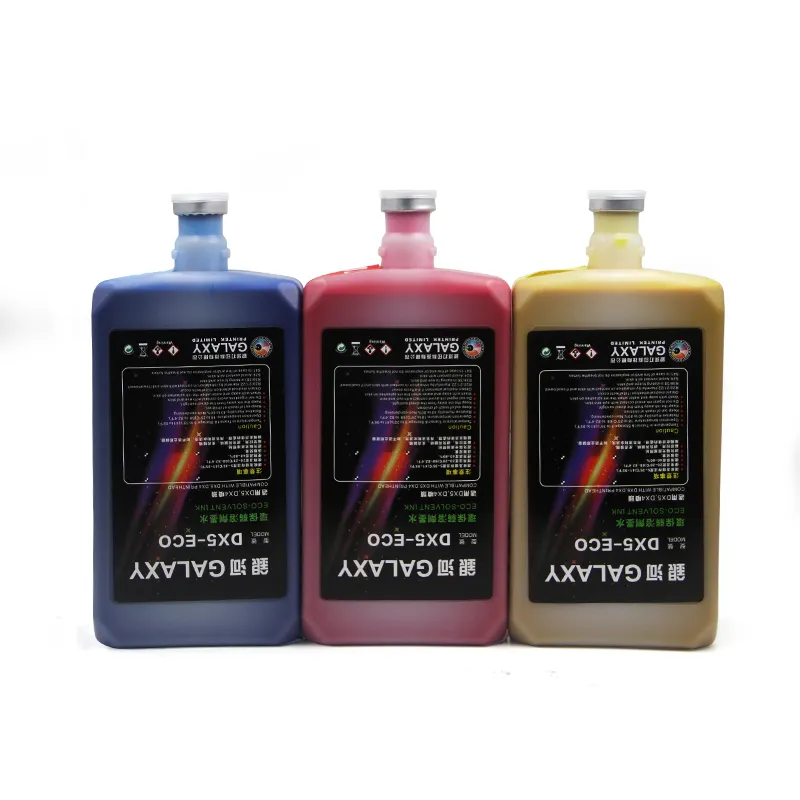 Ocbestjet 1000ML 4 Farben Eco Solvent Galaxy Ink DX5 Eco Solvent Ink DX4 für Mimaki für Galaxy DX4 DX5 Eco Solvent Ink