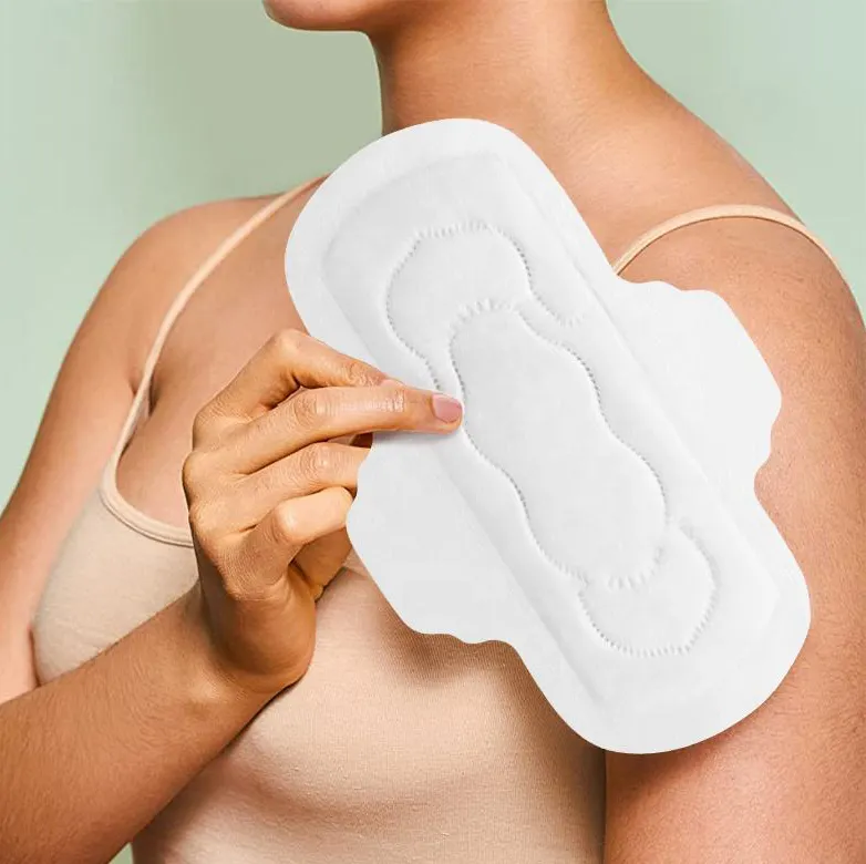 Serviette menstruelle jetable d'hygiène féminine serviette hygiénique en coton personnalisée