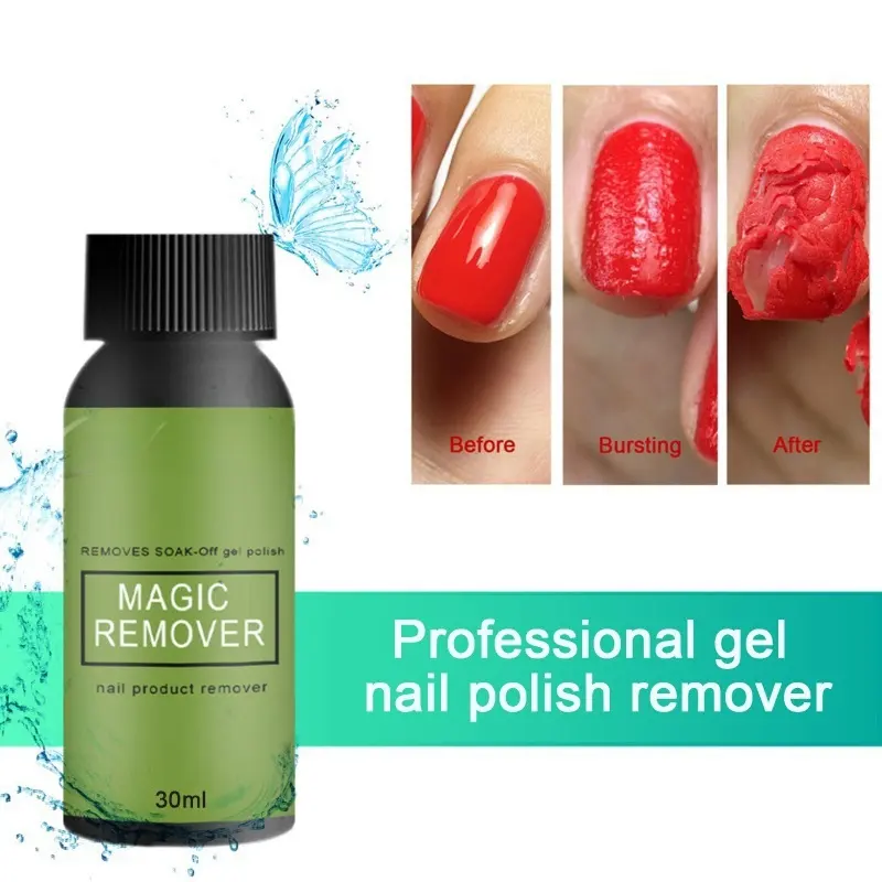 New Hot Selling Item Bursting Nail Glue Quick Removal Nails Burst Soak Off Gel Polish Magic Gel Remover Makeup Removing Gel
