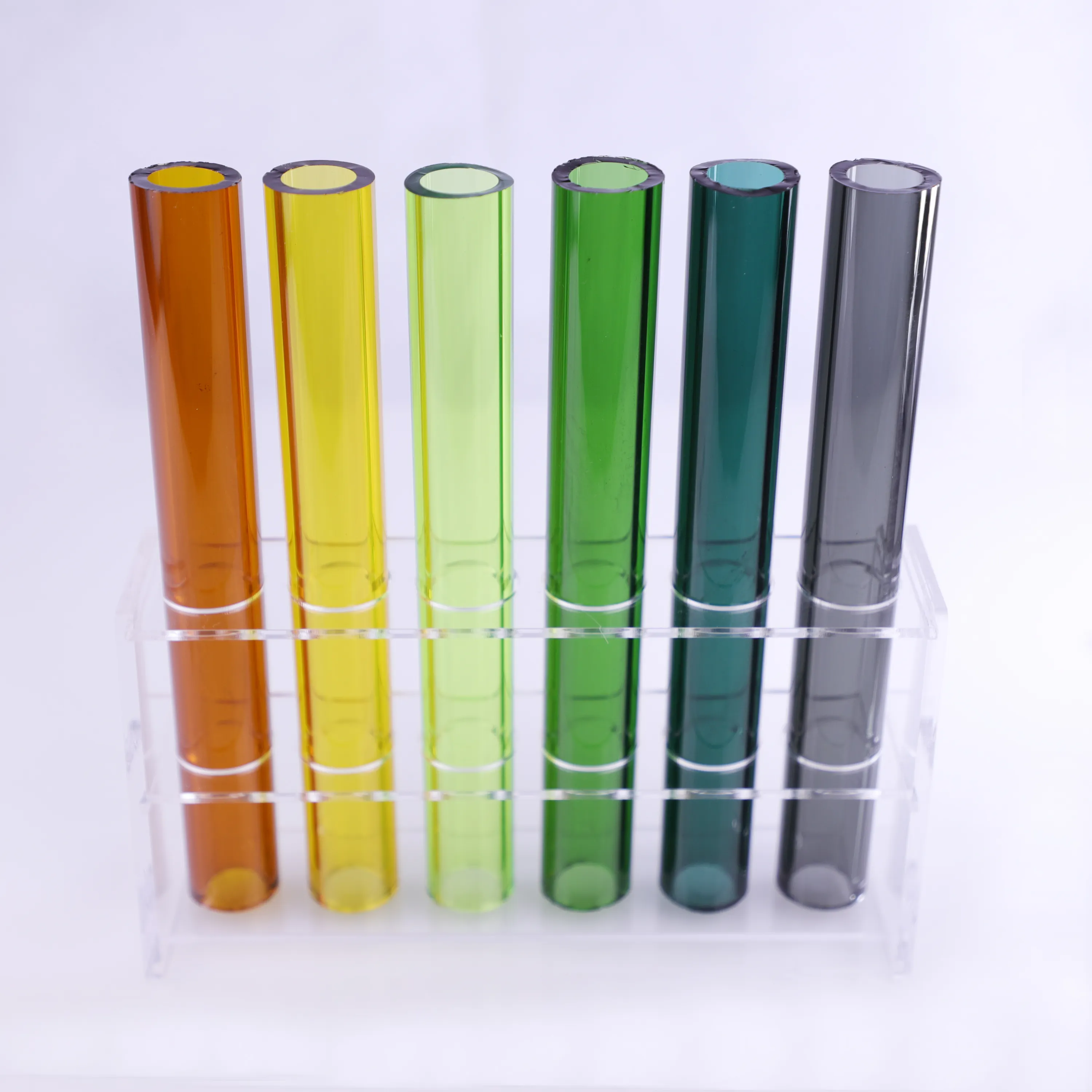 Factory wholesale custom transparent glass culture tubes decorative metal tubing