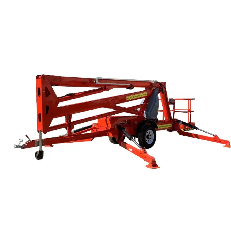 Hot Selling 200KG 10m-20m Electric Towable Boom Lift Hydraulic Articulating Boom Lift for Roof Repair