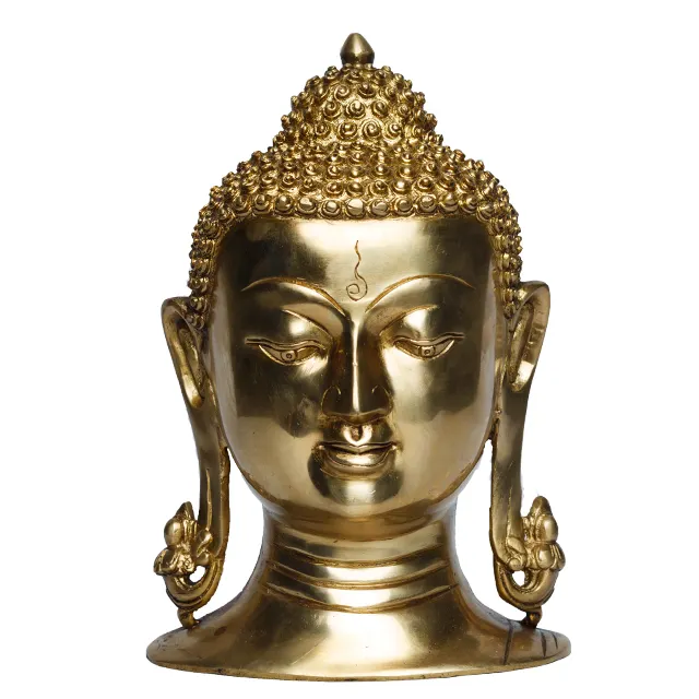 Estátua de cabeça de buda | estátua de bronze popular de alta qualidade para fins de decoração