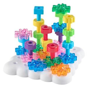 Puzzle DIY Corda Threading Engrenagem Forma Geométrica Blocos de Construção Nails Desktop Empilhamento Le Montessori Ensino Toy