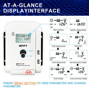 10 20 30 40 <strong>50</strong> 60 Amp Mppt <strong>Pwm</strong> Solar Charge <strong>Controller</strong> 12V 24V Auto Smart Regulator Regulateur Solar Charger <strong>Controller</strong> - Product Image 4