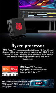 Pequeño PC 7840HS Procesador Computadoras de escritorio In-tel DDR5 Multi Interface Ultra Light Home Office Mini PC - Product Image 6
