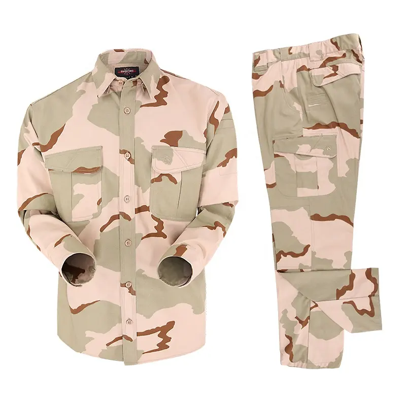 Double Safe Custom bdu desert Camouflage alta qualità guardia di sicurezza uniforme giacca uniformi tattiche set vendite per la sicurezza