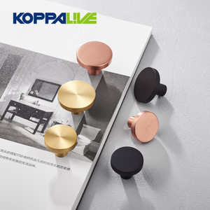 Koppalive Minimalista Ouro Preto Gaveta Handle e Botão 30 milímetros Rodada Antique escovado Sólido Latão Cabos para Móveis