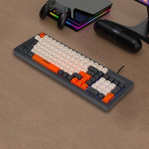 Teclado de membrana de iluminación con cable Jedel, tecla de 3 colores, función Multimedia, interruptor de eje rojo en idioma inglés para juegos - Product Image 5