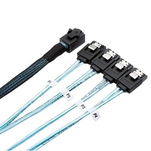 SFF-8643 MINI SAS HD เป็น4 SATA สำหรับฮาร์ดดิสก์6Gbps Data Server RAID - Product Image 3