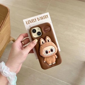 3D חדש כיסוי סיליקון סטריאוסקופי 3 עבור iphone 16 קריקטורה חמודה 11 15 פרו לעמוד לעמוד מול טלפון חכם