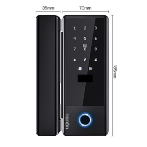 Hot Selling <strong>K5</strong> Tuya App Smart Locks WiFi Password Card &amp; Mechanical Key Unlock Electronic Glass Door Lock with TT Lock <strong>Control</strong> - Product Image 6
