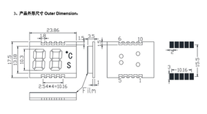Display a led a due cifre JSTRONIC a sette segmenti da 0.4 pollici smd personalizzato a 2 cifre 7 segmenti - Product Image 6