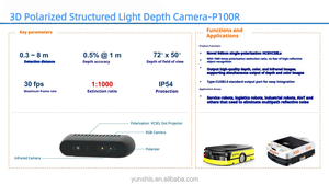 Yunshis P100R Sensor de imagen Producto 640x400 30fps Tipo-C Infrarrojo 3D Polarizado Cámara de profundidad de luz estructurada para Drones - Product Image 5
